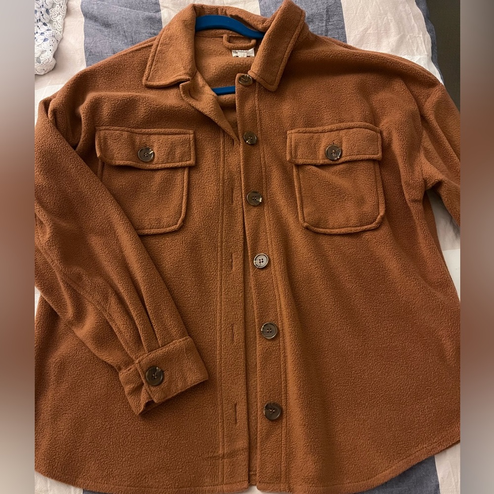 Oversized button down very soft fleece like material